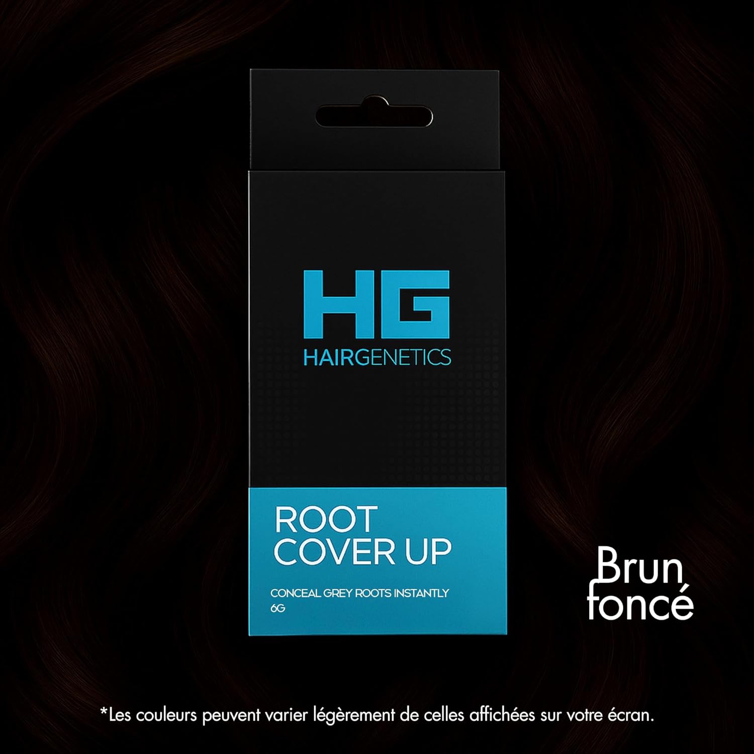 Hair Genetics Retouche Racines Cheveux - Résultats professionnels naturels, rapides et faciles - Coloration Cheveux Gris - Remplit les sourcils - Coloration cheveux chatain - (marron foncé)