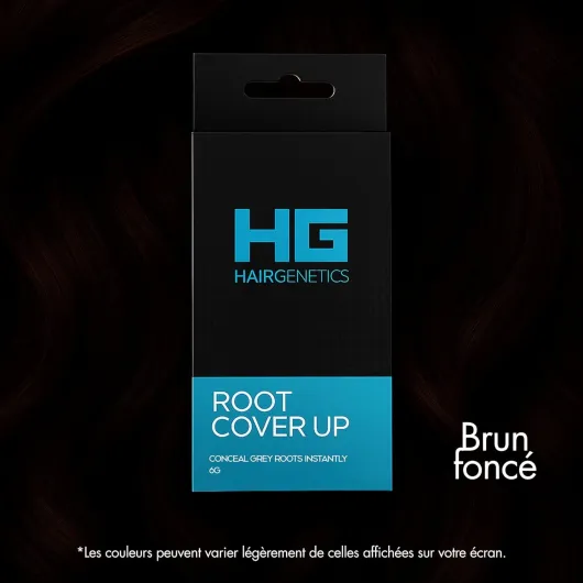 Hair Genetics Retouche Racines Cheveux - Résultats professionnels naturels, rapides et faciles - Coloration Cheveux Gris - Remplit les sourcils - Coloration cheveux chatain - (marron foncé)