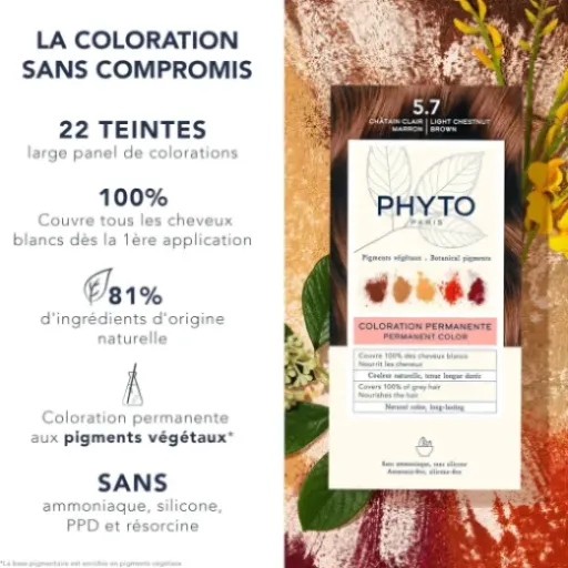 Test Phyto Paris Coloration Permanente 5.7 : le châtain clair marron qui fait le job (si on gère bien la dose)