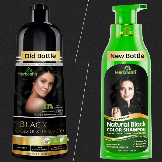 Shampoing colorant pour cheveux gris – Shampoing colorant naturel – Colore les cheveux en quelques minutes – Couleur longue durée – 500 ml – Coloration 3 en 1 – Sans ammoniaque (noir) Black