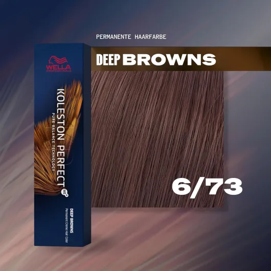 Wella Koleston Perfect Me Coloration Permanente 6/73 Deep Browns coloré 1 ml (Lot de 60)