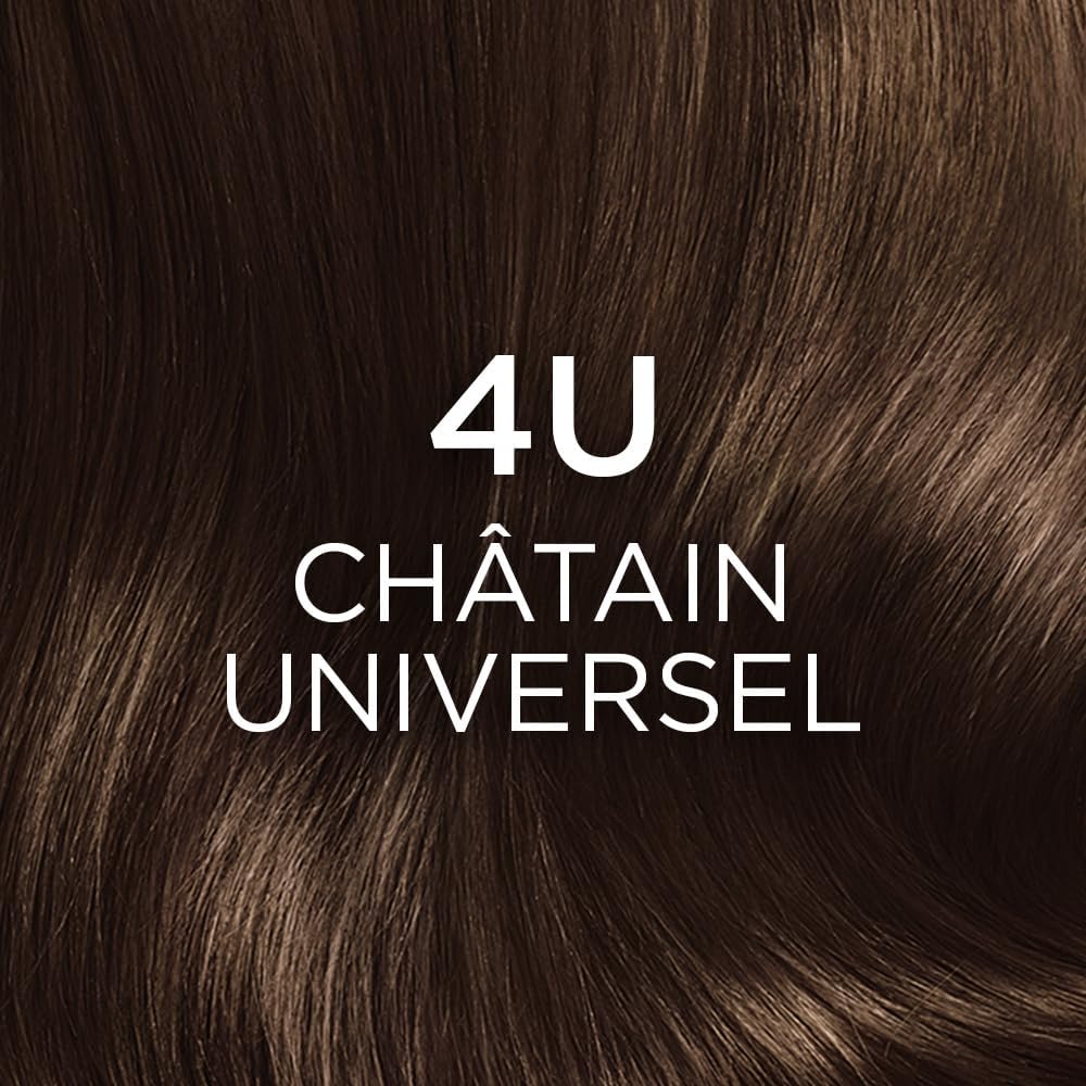 L’ORÉAL PARIS - Coloration Cheveux Permanente - Longue Durée - Résultat Naturel & Lumineux - Couvre 100% des Cheveux Blancs - Excellence Crème Universal Nudes - Nuance : Châtain Universel (4U)