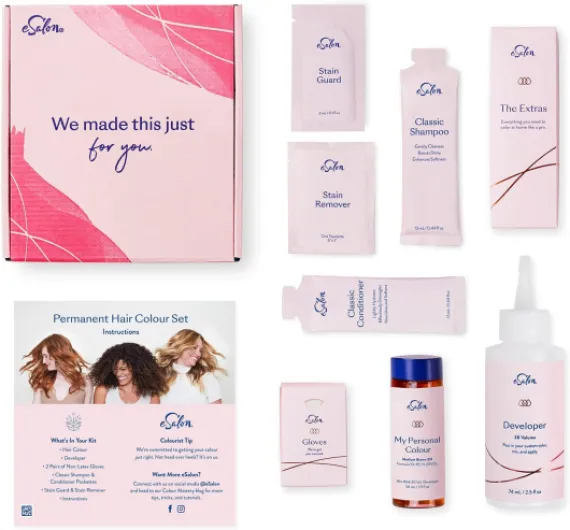ESalon Coloration Permanente - Sans Ammoniaque Sans PPD - Couvre 100% des cheveux blancs - Résultat Professionnel Blond Clair 9N
