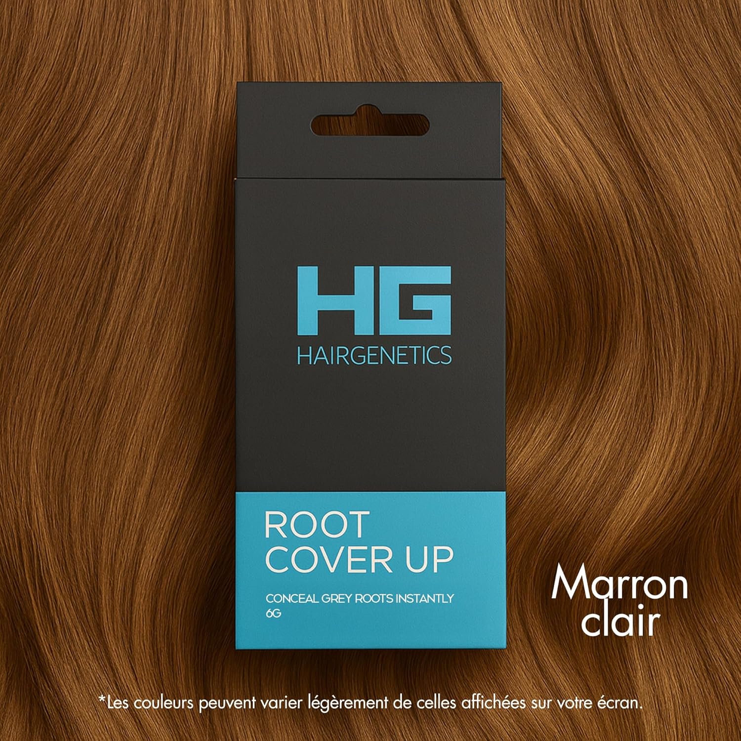 Hair Genetics® Retouche-Racines pour Cacher les Cheveux Gris – Résultats professionnels naturels, rapides et faciles – Permet de combler les sourcil (Brun clair)