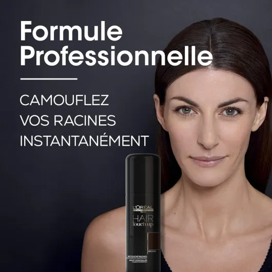 L'OREAL PROFESSIONNEL - Spray Retouche Racines Hair Touch-Up - Résultat Naturel & Sans Démarcation - Résiste À l’Eau - S’élimine En 1 Shampoing - Cheveux Colorés - 75 ml Brun clair