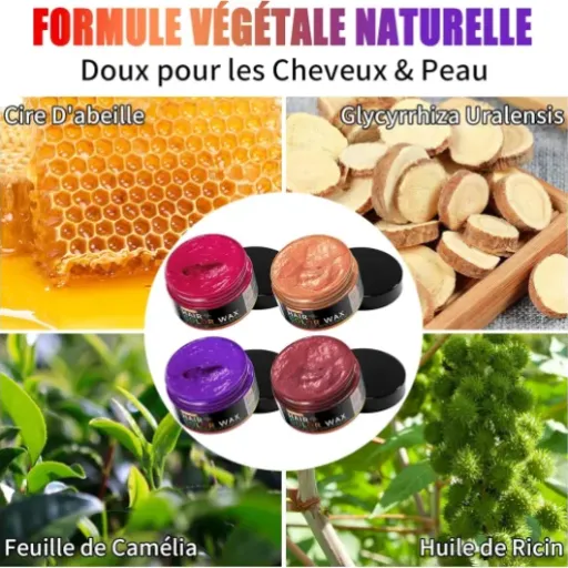 Test 4 PCS Cire Colorante Temporaire WOZUTUNT : des couleurs fun pour une soirée, pas pour tous les types de cheveux