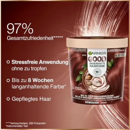 Test Garnier GOOD 6.52 acajou rouge-brun : la colo sans ammoniaque qui fait (presque) tout le boulot