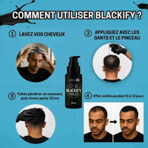 Test BLACKIFY – Correcteur Capillaire : la crème noire qui sauve (un peu) les zones clairsemées