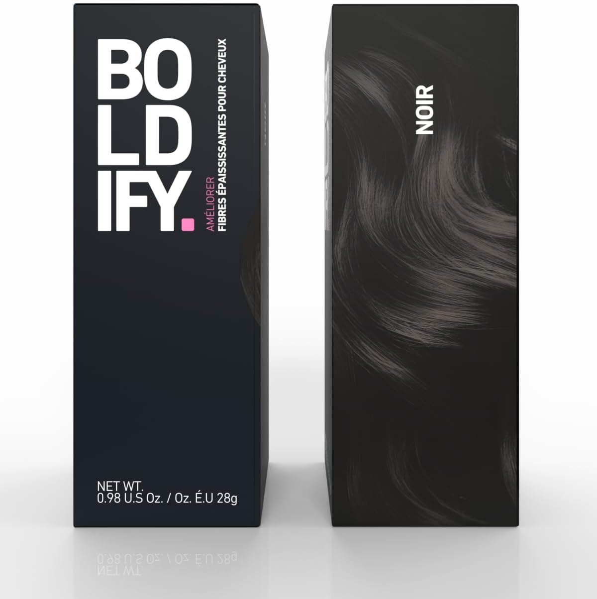 Fibres Capillaires Naturelles - 28g - Poudre Densifiante – Masque la Perte de Cheveux en 15s – Pour Hommes et Femmes (Noir) 28 g (Lot de 1) Noir