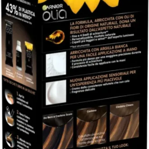 Test Garnier Olia Highlights cheveux châtains : un éclaircissant maison correct mais à manier avec réaliste