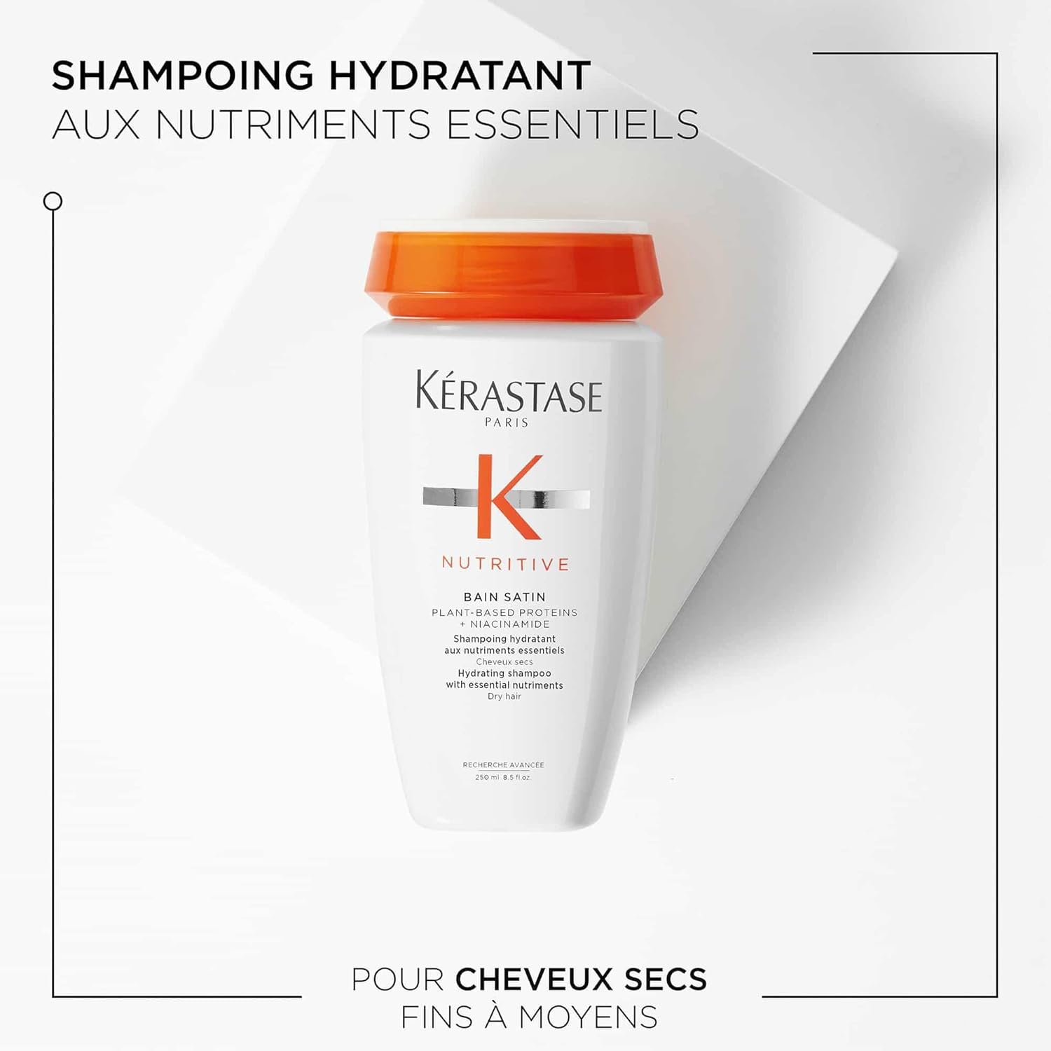 KÉRASTASE Nutritive - Routine Pour Cheveux Secs À Très Secs Fins à Moyens - Nourrit, Protège & Fait Briller - Niacinamide & Protéines Végétales - Shampoing + Masque + Spray Thermoprotecteur + Sérum