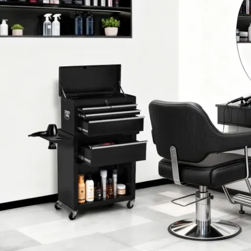 Test BarberPub 2 en 1 5 tiroirs : le chariot costaud qui met un peu d’ordre dans le salon
