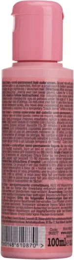 Crazy Color - Coloration Semi-Permanente fugace Ruby Rouge no.66 - 100 ml 1 unité (Lot de 1) Ruby Rouge