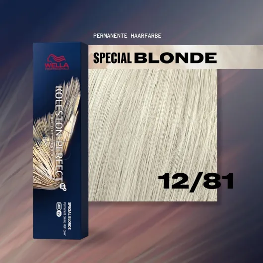 Wella Coloration permanente Koleston Perfect ME+ Special Blonde, n° 12/81 Special Blonde/Pearl Ash, 0,66 kg, 8005610628257 12/81 : Blond Perlé Cendré 60 ml (Lot de 1)